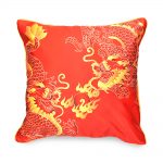 Fire double dragon cushion