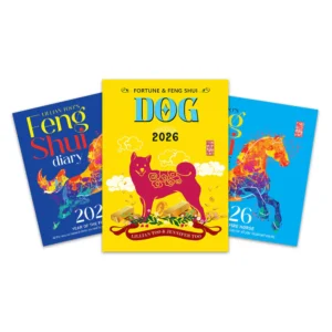 Boeken, set van 3 – Almanak, Diary en Hond/Dog horoscoopboek 2026. Levering eind november/medio december 2025