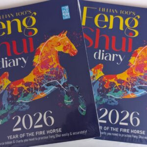 Feng Shui Diary, jaar van de Vuur Paard 2026, set van 2 stuks.