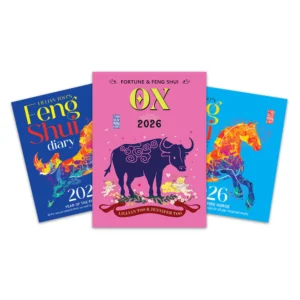 Boeken, set van 3 – Almanak, Diary en Os/Ox horoscoopboek 2026. Levering eind november/medio december 2025