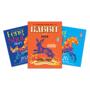Boeken, set van 3 – Almanak, Diary en Konijn/Rabbit horoscoopboek 2026. Levering eind november/medio december 2025