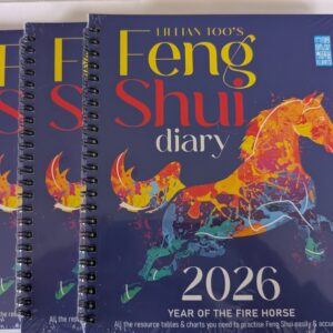 Feng Shui Diary/Agenda 2026, set van 3 stuks, Jaar van de vuur Paard