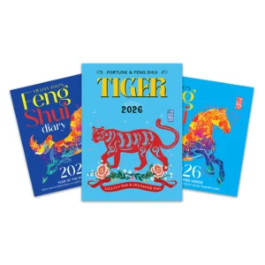 Boeken, set van 3 – Almanak, Diary en Tijger/Tiger horoscoopboek 2026. Levering eind november/medio december 2025