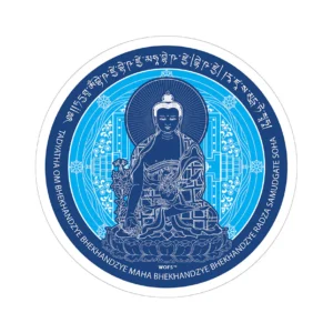 Blue Medicine Buddha Window Sticker - voor goede doelen